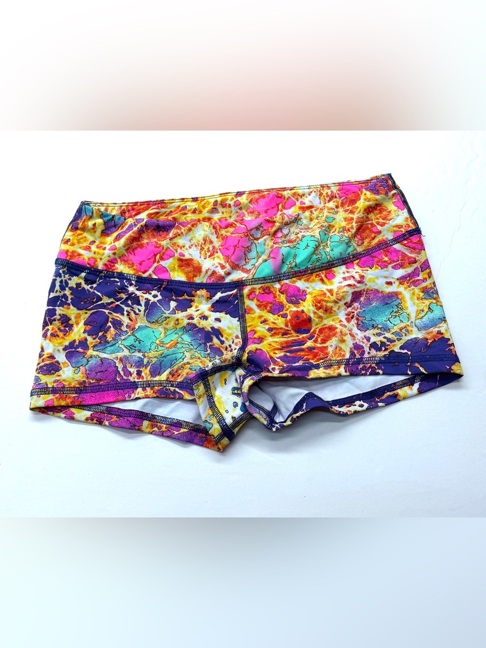Bixby Athletic Shorts Shorties Marble-Print Bike Shorts